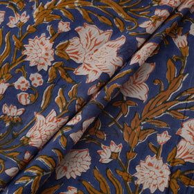 Multicolor Sanganeri Block Print Cotton Fabric
