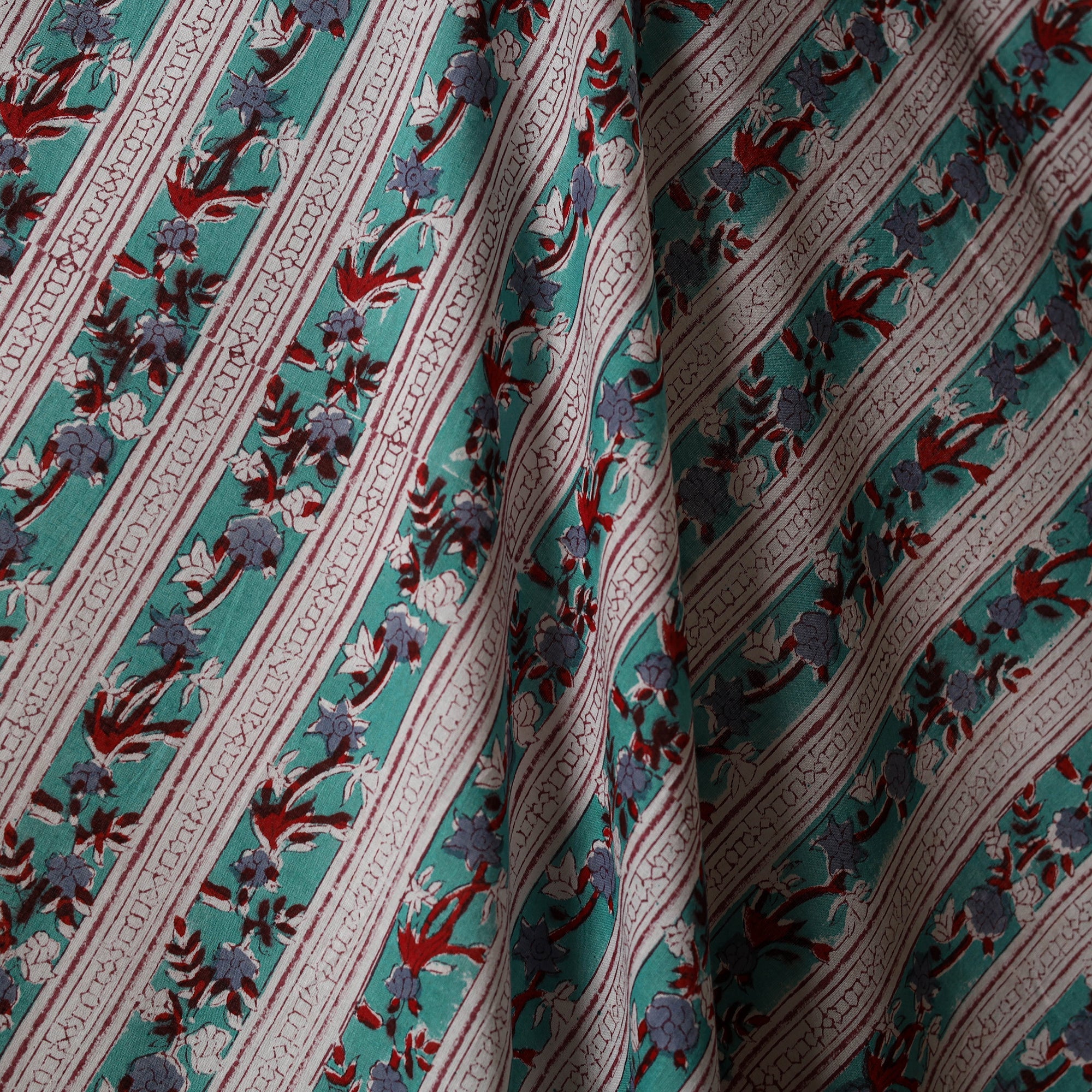 Multicolor - sanganeri cotton fabric 05 - handcrafted