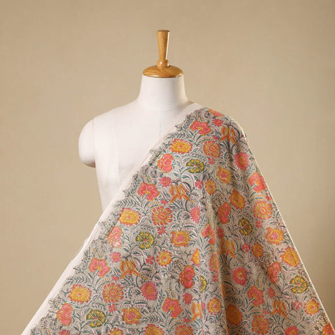 Multicolor Sanganeri Block Print Cotton Fabric