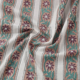  Multicolor Sanganeri Block Print Cotton Fabric