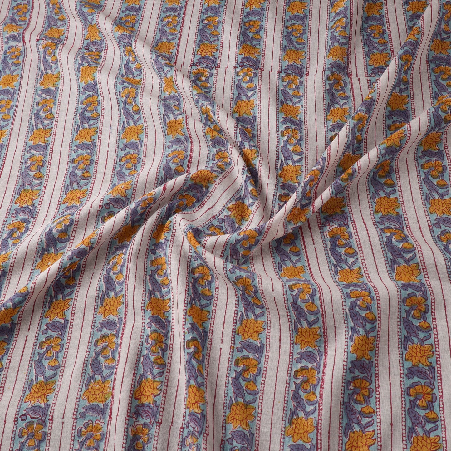 Multicolor - sanganeri cotton fabric 50 - handcrafted