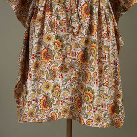 Multicolor Sanganeri Block Print Cotton Kaftan (Medium) 