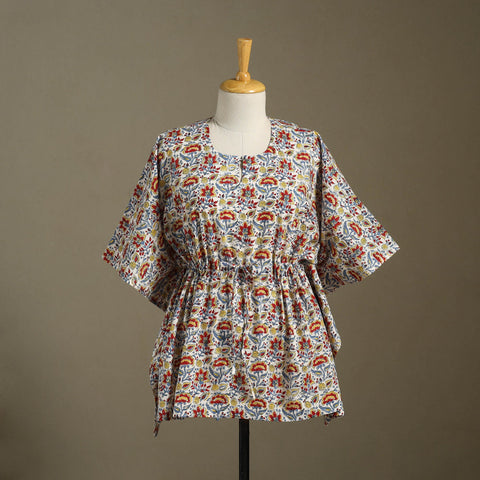 Sanganeri Block Print Cotton Kaftan (Short) 