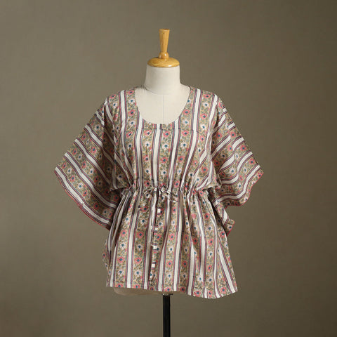 Sanganeri Block Print Cotton Kaftan (Short)
