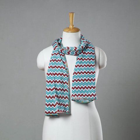 Multicolor - sanganeri cotton stole 04 - handcrafted