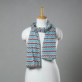 Multicolor - sanganeri cotton stole 04 - handcrafted