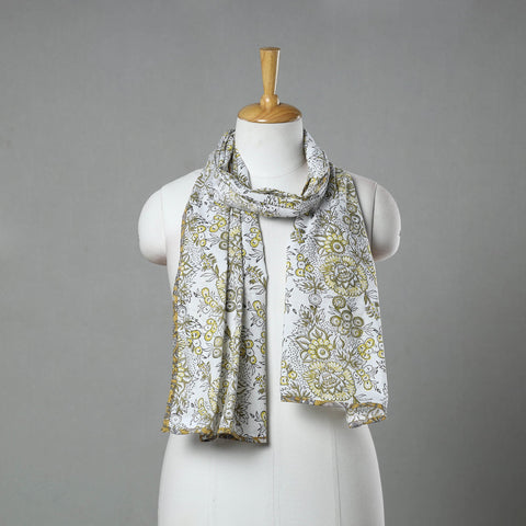 Buy Multicolor Sanganeri Block Print Cotton Stole Online