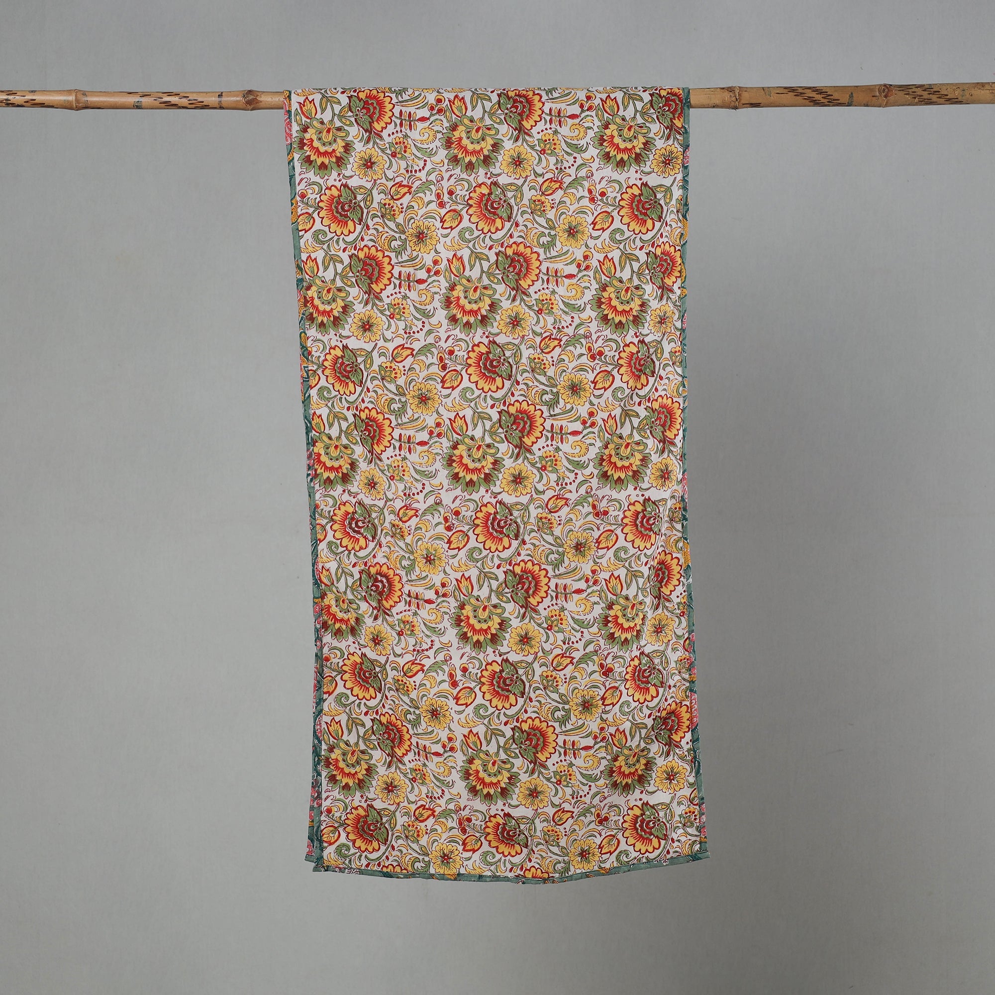  Multicolor Sanganeri Block Print Cotton Stole 