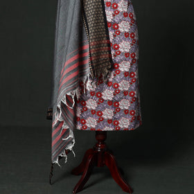 Sanganeri hand block print cotton 2pc unstitched dress
