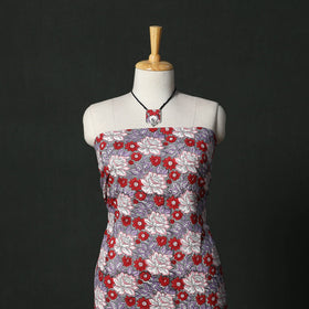 Sanganeri hand block print cotton 2pc unstitched dress