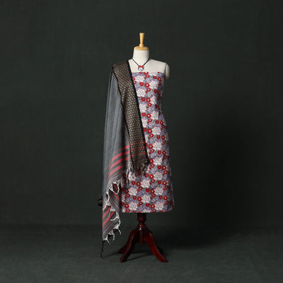 Sanganeri hand block print cotton 2pc unstitched dress