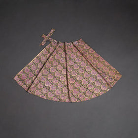 Sanganeri hand cotton wrap around skirt 59 - handcrafted