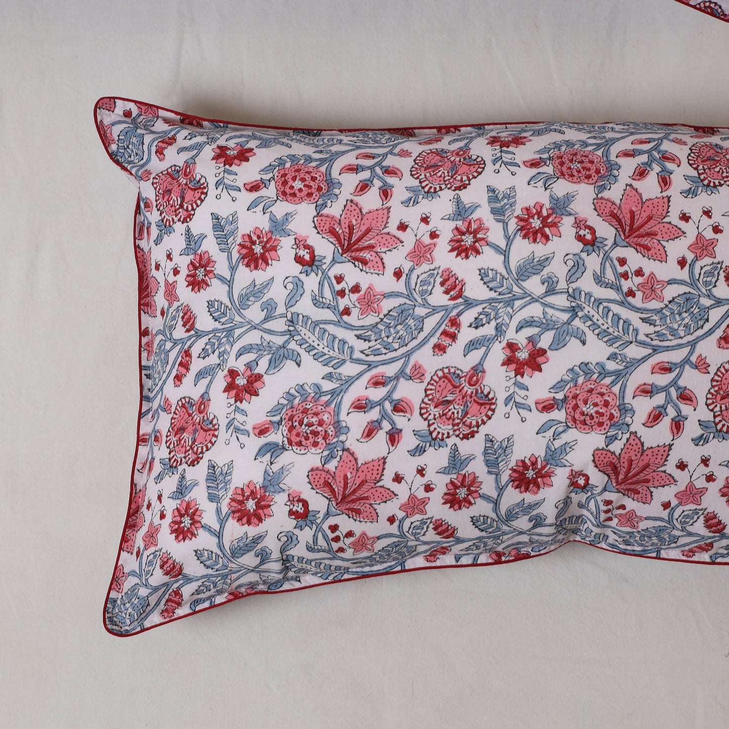 Sanganeri hand block print pillow cover (set of 2) 12
