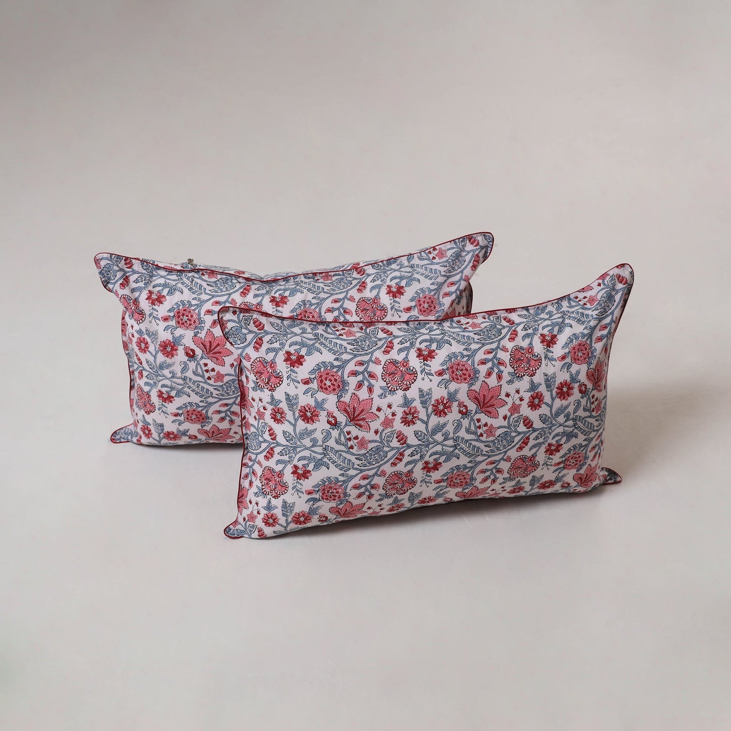 Sanganeri hand block print pillow cover (set of 2) 12