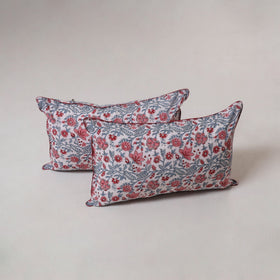 Sanganeri hand block print pillow cover (set of 2) 12