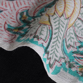 Multicolor Sanganeri Block Print Handloom Pure Wool Fabric 