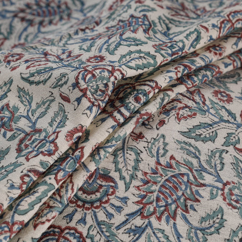 Sanganeri handloom pure wool fabric 06 - handcrafted