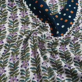 Buy Multicolor Sanganeri Print Patchwork Cotton Kurta Material
