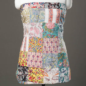 Multicolor - sanganeri patchwork unstitched kurta material