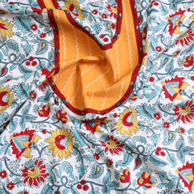 Multicolor - sanganeri patchwork unstitched kurta material