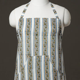 Multicolor Sanganeri Block Printed Cotton Apron with Pocket 