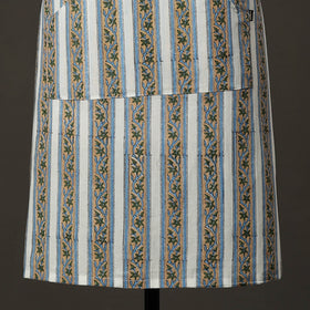 Multicolor Sanganeri Block Printed Cotton Apron with Pocket 
