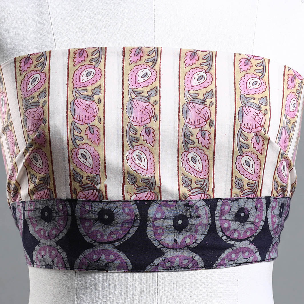 Buy Sanganeri Block Printed Cotton Blouse Piece Online at iTokri.com