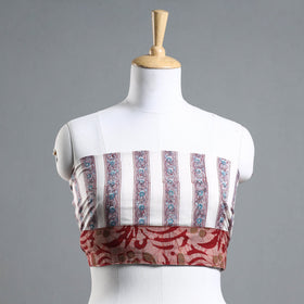 Multicolor - Sanganeri Block Printed Cotton Blouse Piece