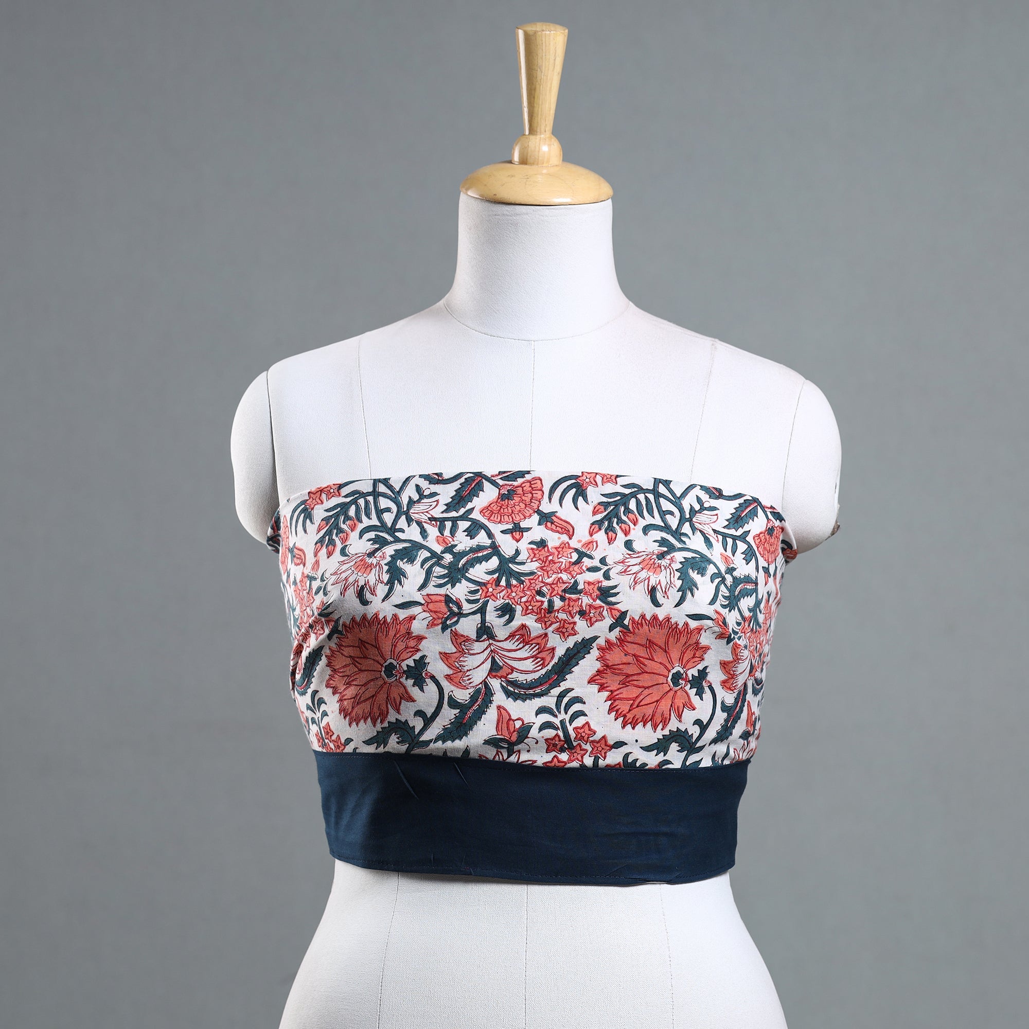 Buy Sanganeri Block Printed Cotton Blouse Piece 