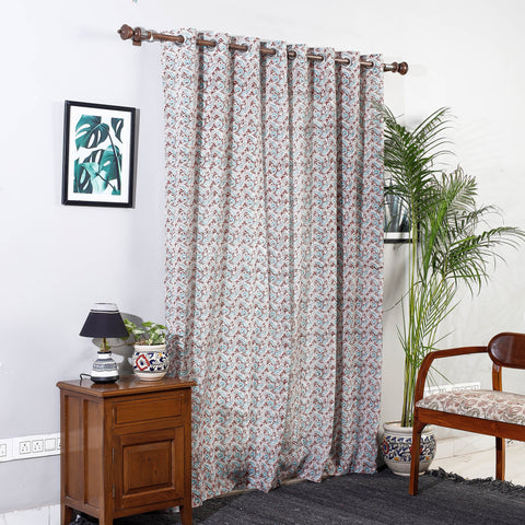  Sanganeri Block Printed Cotton Door Curtain (7 x 3 Feet) (Single Piece) Online at iTopkri