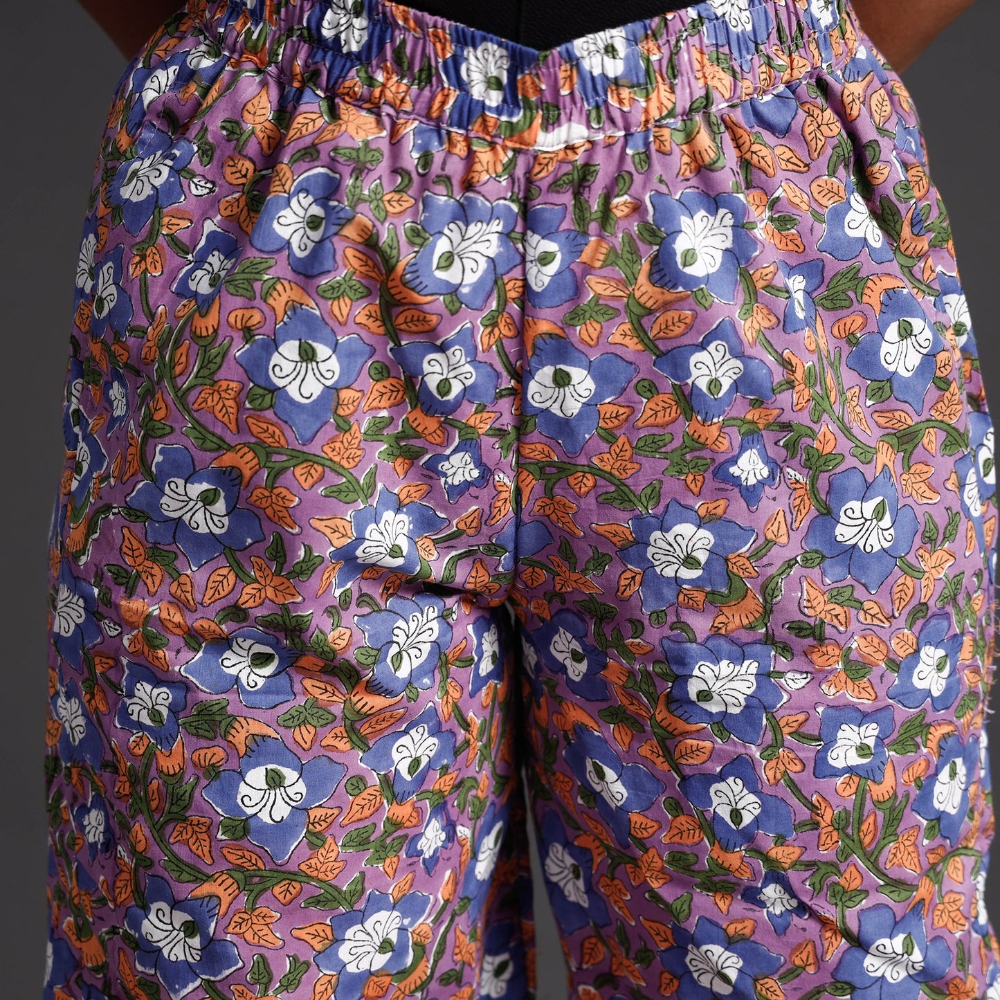 Buy Sanganeri Block Printed Cotton Elasticated Afghani Salwar Online at iTokri.com