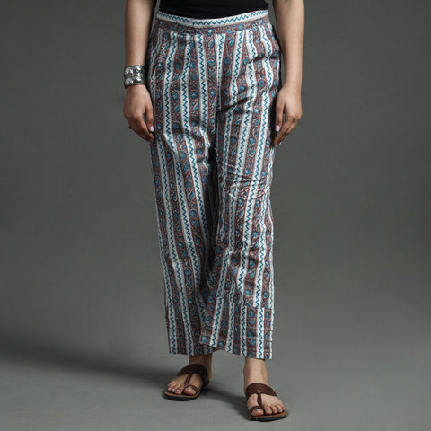 Buy Sanganeri Block Printed Cotton Elasticated Palazzo Online at iTokri.com