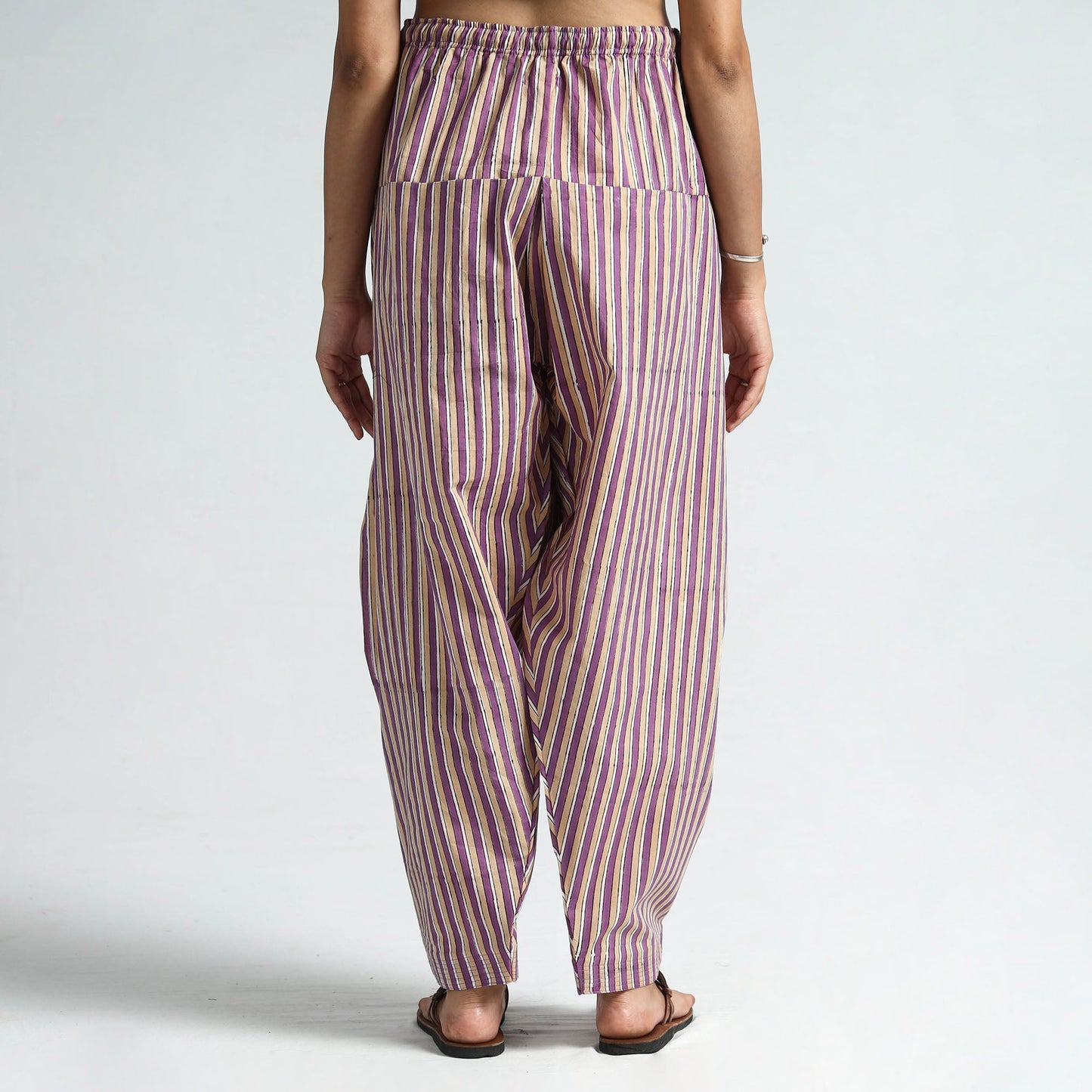 Multicolor - sanganeri printed cotton elasticated salwar 05