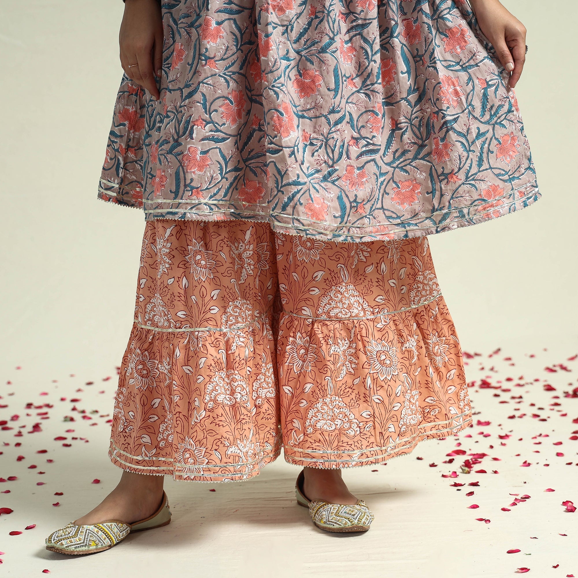 Sanganeri Kurta with Sharara Set
