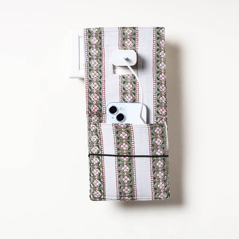 Multicolor Sanganeri Block Printed Cotton Mobile Charging Holder 