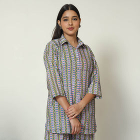 Buy Sanganeri Block Printed Cotton Night Suit Set 16 Online at iTokri.com