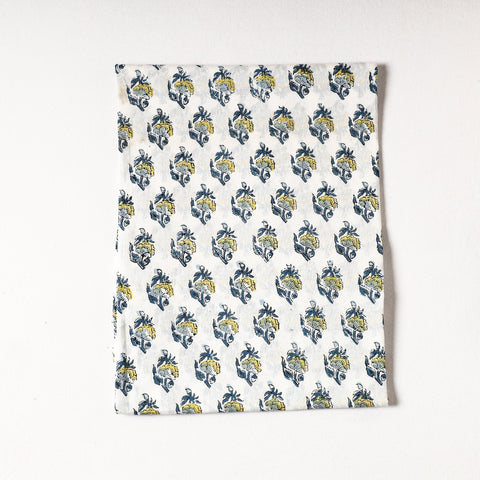 Multicolor - Sanganeri Block Printed Cotton Precut Fabric (1 Meter)