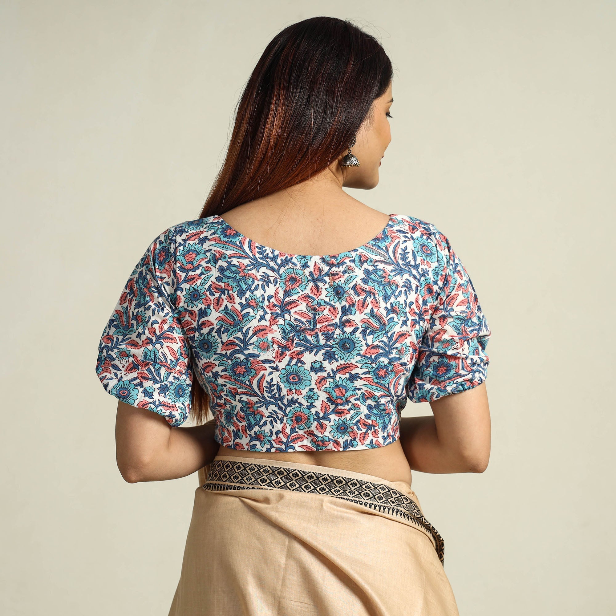 Buy Sanganeri Block Printed Cotton Stitched Blouse 01 