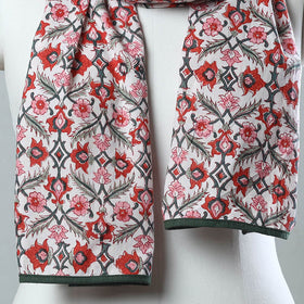  Sanganeri Block Printed Cotton Stole 02 