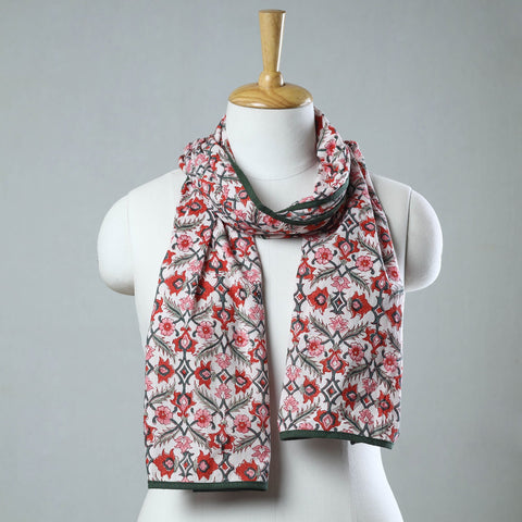  Sanganeri Block Printed Cotton Stole 02 