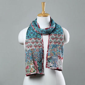 Buy Sanganeri Block Printed Patchwork Cotton Stole 23 Online at iTokri.com