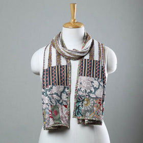  Sanganeri Block Printed Patchwork Cotton Stole 34 