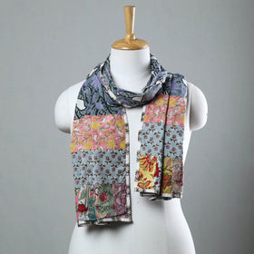  Sanganeri Block Printed Patchwork Cotton Stole 50 