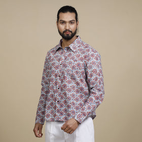 Sanganeri Block Printing Cotton Full Sleeve Men Shirt