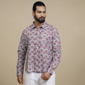 Sanganeri Block Printing Cotton Full Sleeve Men Shirt