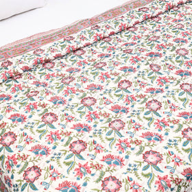  Sanganeri Reversible Double Soft Cotton Quilt/Blanket