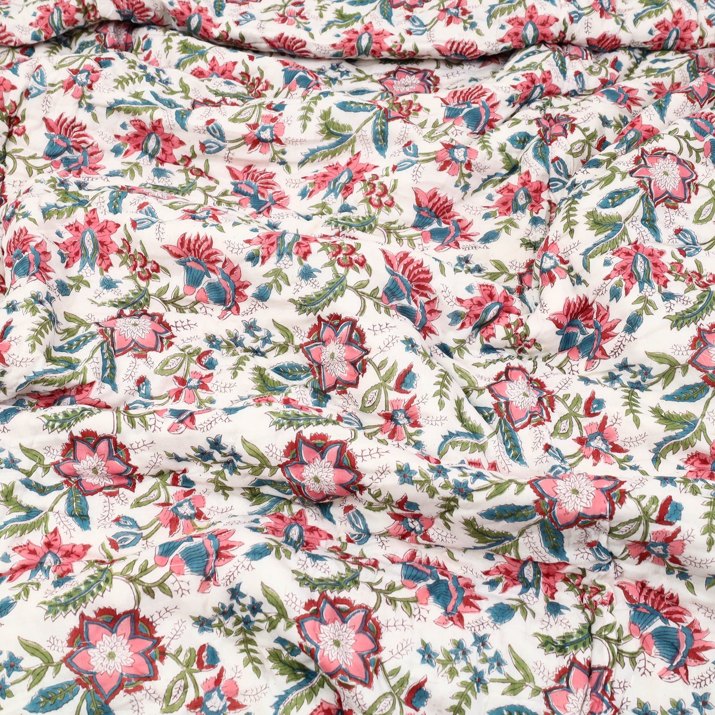  Sanganeri Reversible Double Soft Cotton Quilt/Blanket