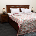  Sanganeri Reversible Double Soft Cotton Quilt/Blanket