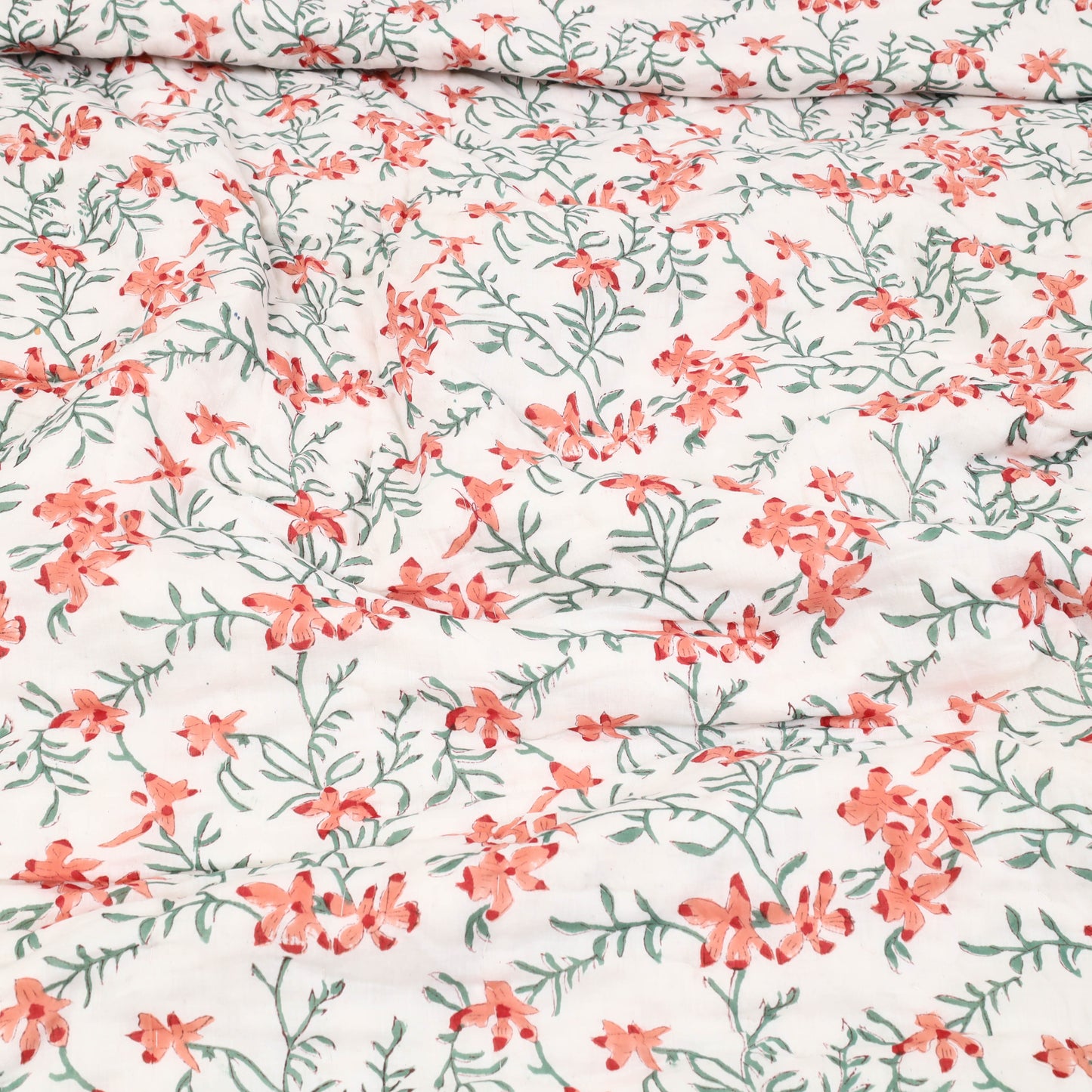  Sanganeri Reversible Double Soft Cotton Quilt/Blanket