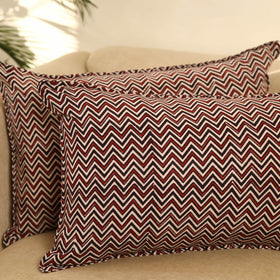 Buy Set of 2 Multicolor Bagh Block Print Cotton Pillow Covers 